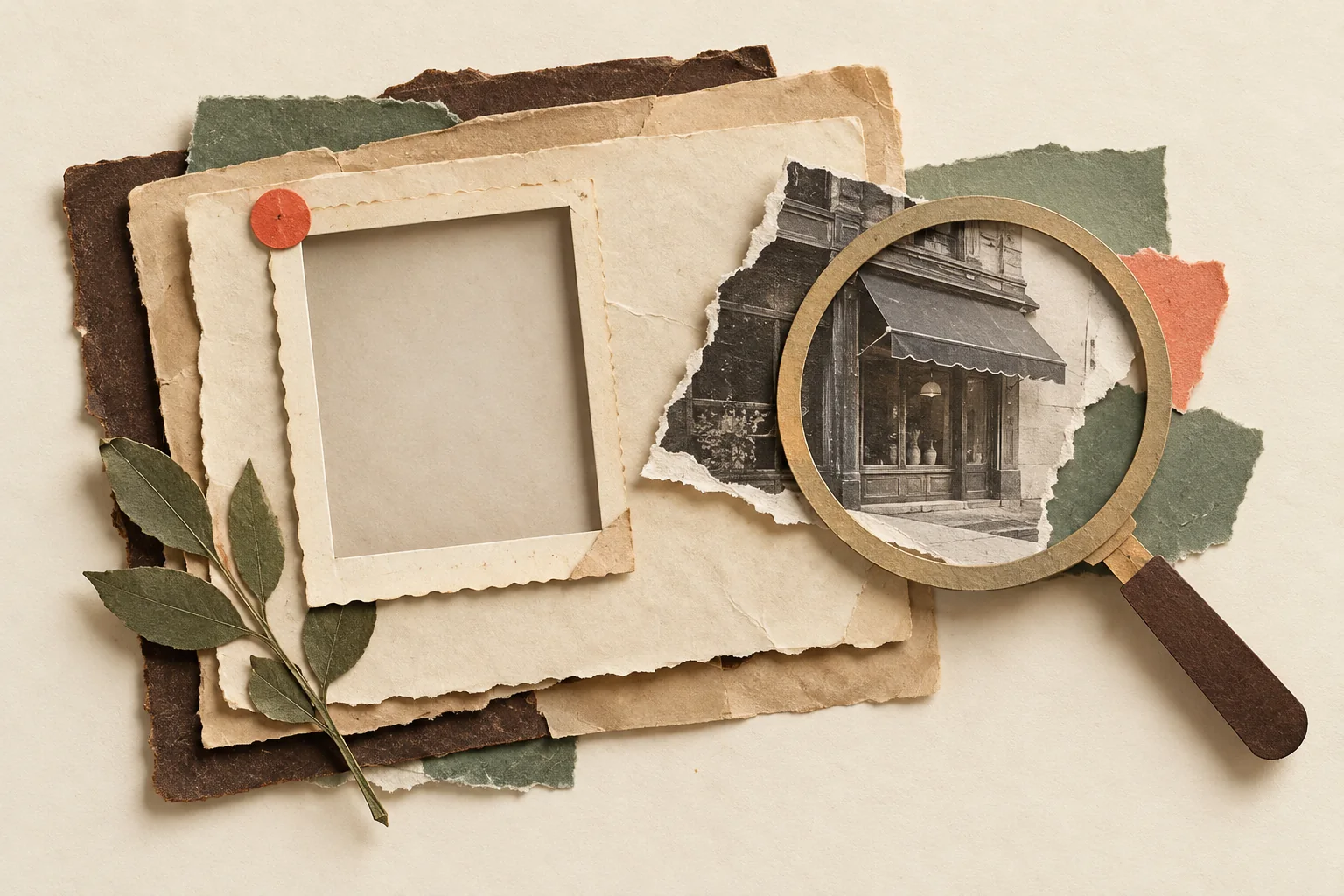 Paper archive and magnifying glass representing careful portfolio verification